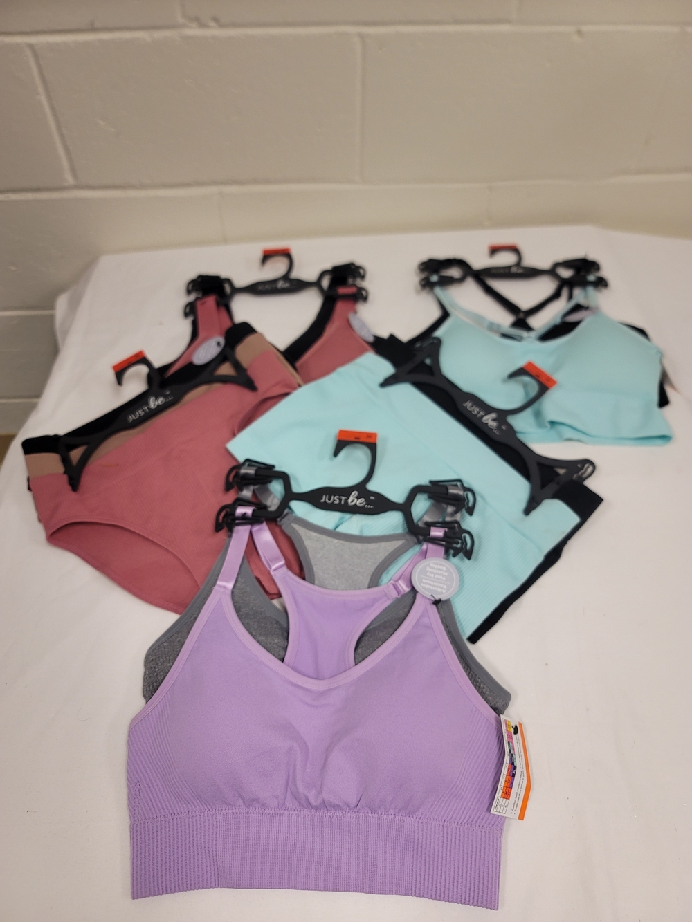 Just Be Seamless Sports Bras - Lavender, Mint, Mauve, Gray